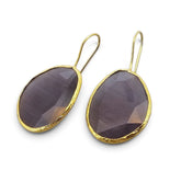 Glowdrop earring, Purple Grey Large