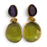 Earring Twin Glow Purple-Grey & Olive