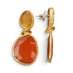 Earring Twin Glow Yellow & Orange