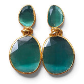 Earring: Twin Glow- Seagreen