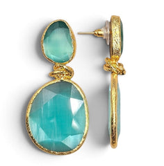 Earring: Twin Glow- Seagreen