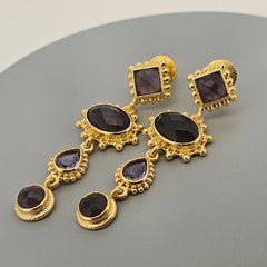Earring: Plum Dangle Drop