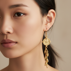 Dokra Earring Byzantine Star Drops