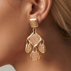 Earring: Raw Cascada Salmon