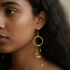 Dokra earring Luna Drops