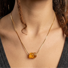 RAW Stone Slider Necklace