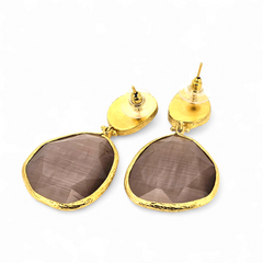EarringTwin Glow Brown & Taupe