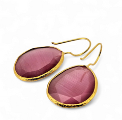 Glowdrop earring, Pink Large