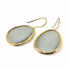 Glowdrop earring, White Large