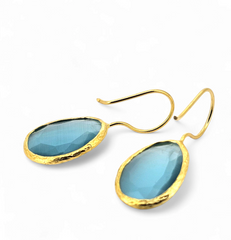 Glowdrop earring, Light Turquoise Medium