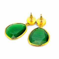 Earring Twin Glow Pearl & Green