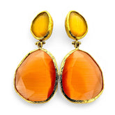 Earring Twin Glow Yellow & Orange