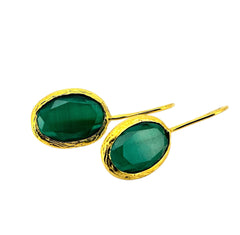 Glowdrop earring, Emerald Small
