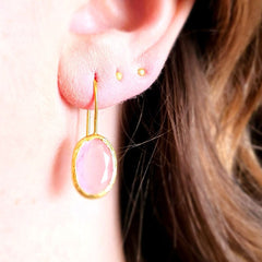 Glowdrop earring, Light Pink Small