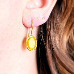 Glowdrop earring, Yellow Small