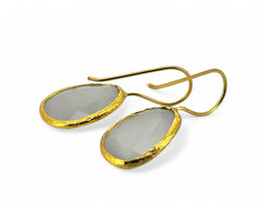 Glowdrop earring, White Medium