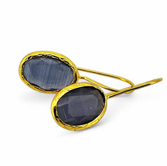 Glowdrop earring, Purple-grey Small