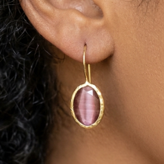 Glowdrop earring,  Aubergine Small