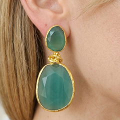 Earring: Twin Glow- Seagreen
