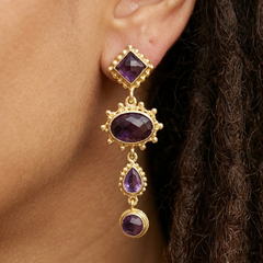 Earring: Plum Dangle Drop