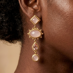 Earring: Pink Dangle Drop