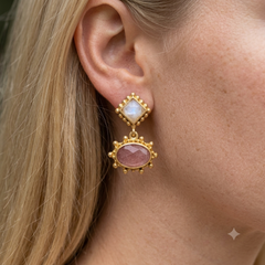 Earring: Blush & Moon Drop