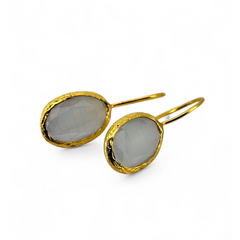 Glowdrop earring, White Small