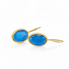 Glowdrop earring, Azure Blue Small