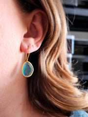 Glowdrop earring, Light Turquoise Medium