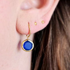 Glowdrop earring, Cobalt Extra Small