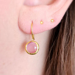 Glowdrop earring, Light pink Extra Small