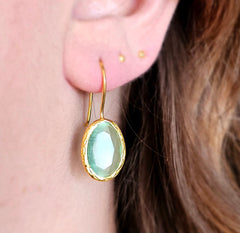 Glowdrop earring, Light Green Small