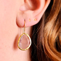 Glowdrop earring, Taupe Medium