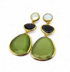 Earring Glow Line Green • Purple • Pearl