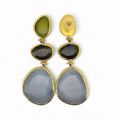 Earring Glow Line  Grey • Brown • Olive