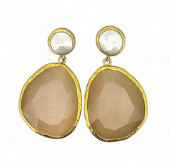 Earring Twin Glow Pearl & Nude