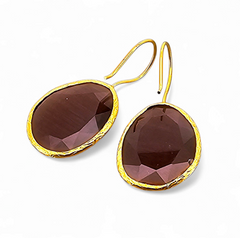 Glowdrop earring, Aubergine Large