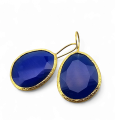 Glowdrop earring, Cobalt Large