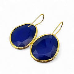 Glowdrop earring, Cobalt Large