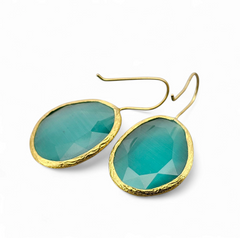 Glowdrop earring, Seagreen Large
