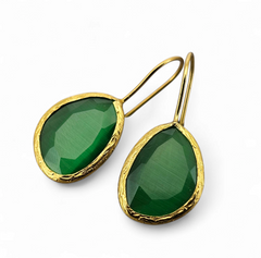 Glowdrop earring, Grass Green Medium