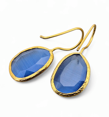 Glowdrop earring, Light blue Medium