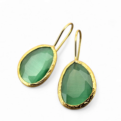 Glowdrop earring, Light Green Medium