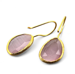 Glowdrop earring, Light pink Medium