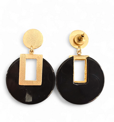 Earring Obsidian Orbit