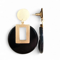 Earring Obsidian Orbit