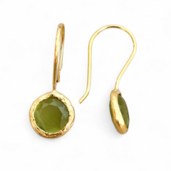 Glowdrop earring, Olive Extra Small