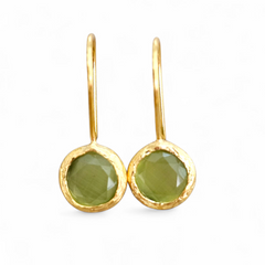 Glowdrop earring, Olive Extra Small