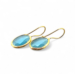 Glowdrop earring, Light Turquoise Small