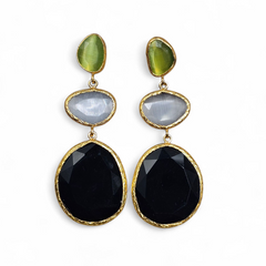 Earring Glow Line Olive • Grey • Black